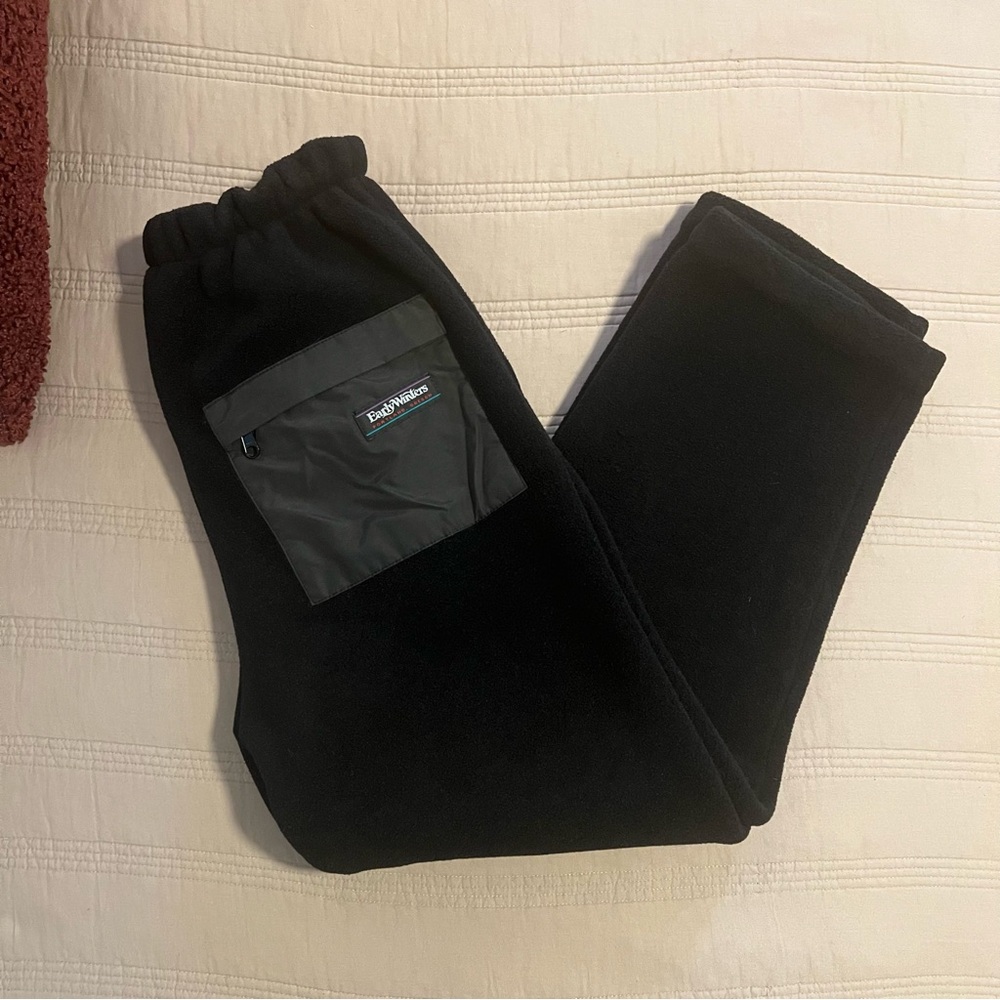 Early Winters Black Fleece Jogger Pants Portland Pockets